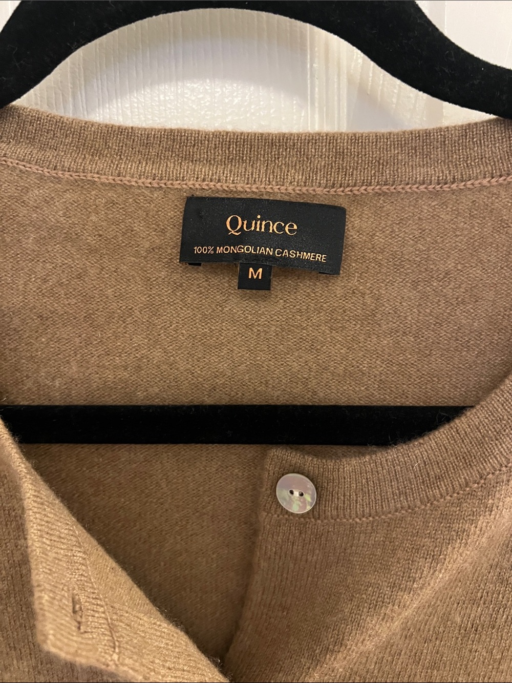 NWOT Quince Mongolian Cashmere Cardigan Sweater in Teak, sz Medium - Picture 6 of 9